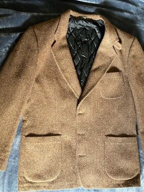 LL Bean 3M Thinsulate Men's Brown Herringbone Sport Coat
